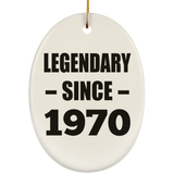 54th Birthday Legendary Since 1970 - Oval Ornament