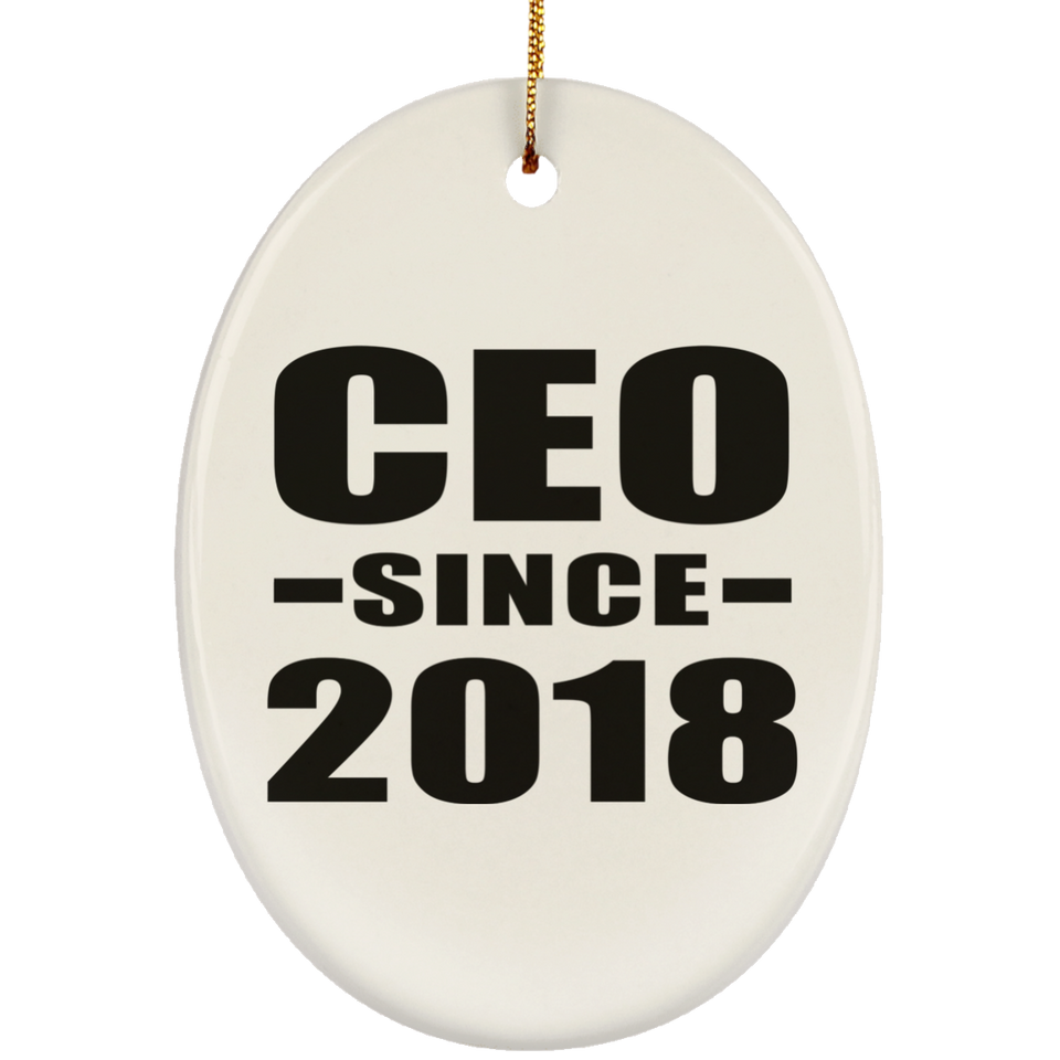 CEO Since 2018 - Oval Ornament