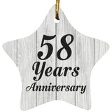 58th Anniversary 58 Years Anniversary - Star Ornament F