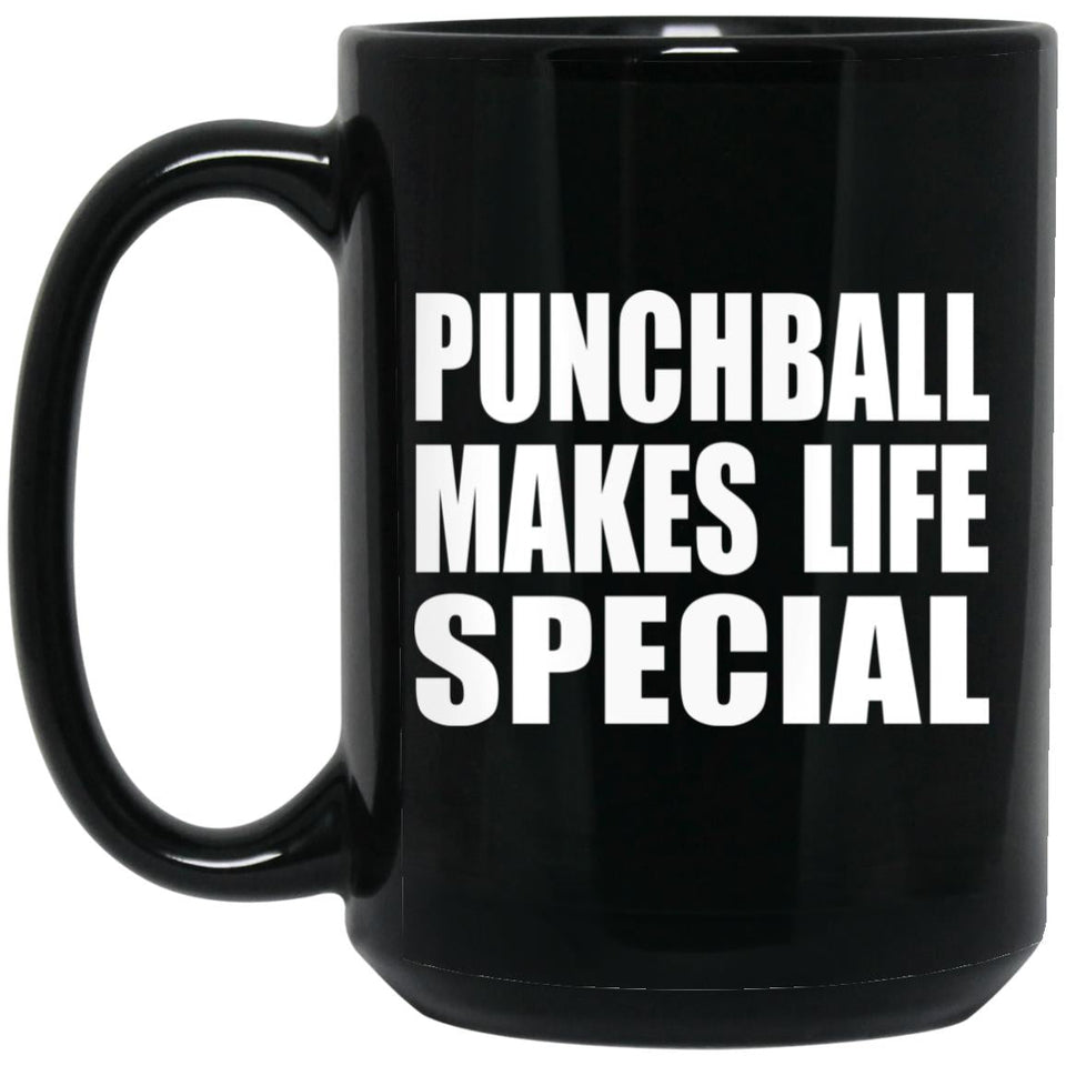 Punchball Makes Life Special - 15oz Coffee Mug Black