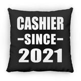 Cashier Since 2021 - Throw Pillow Black