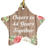 44th Anniversary Cheers To 44 Years Together - Star Ornament B