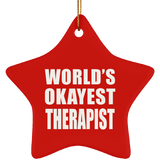 World's Okayest Therapist - Star Ornament