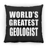 World's Greatest Geologist - Throw Pillow Black