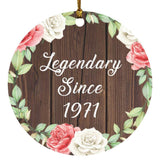 53rd Birthday Legendary Since 1971 - Circle Ornament A
