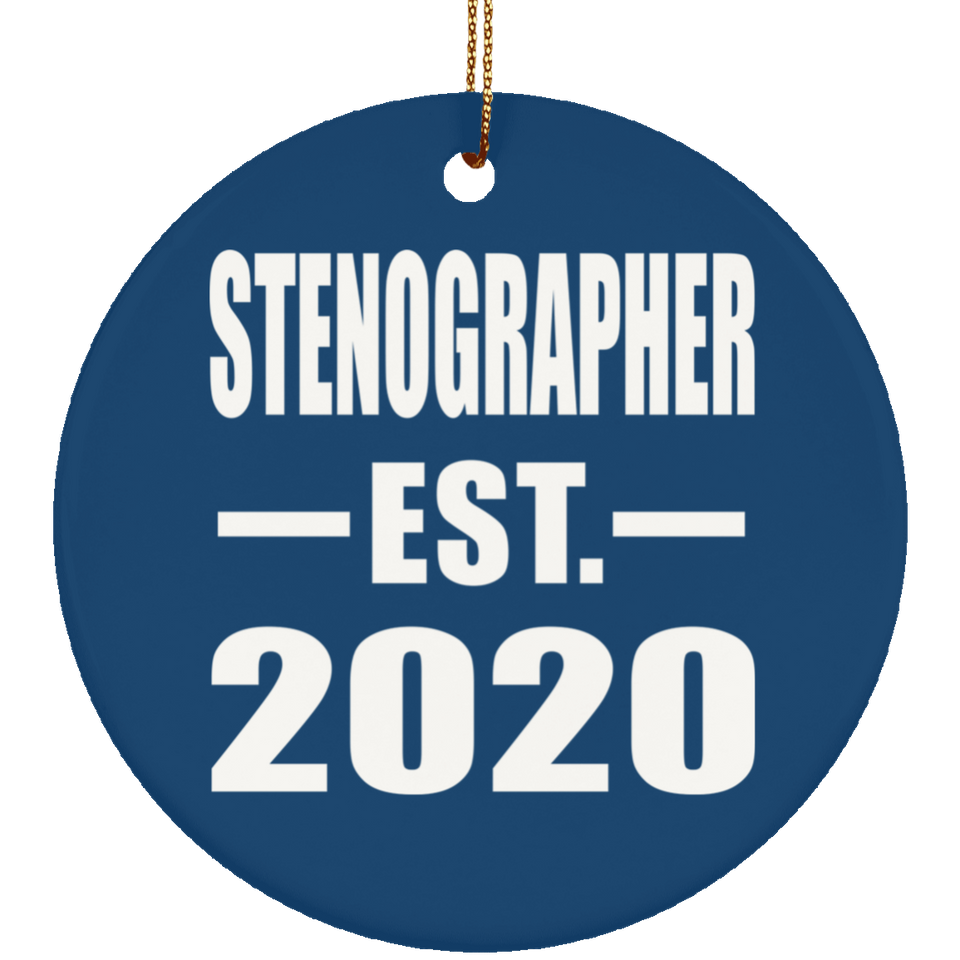 Stenographer Established EST. 2020 - Circle Ornament
