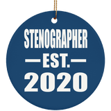 Stenographer Established EST. 2020 - Circle Ornament