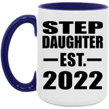 Step Daughter Established EST. 2022 - 15oz Accent Mug Purple