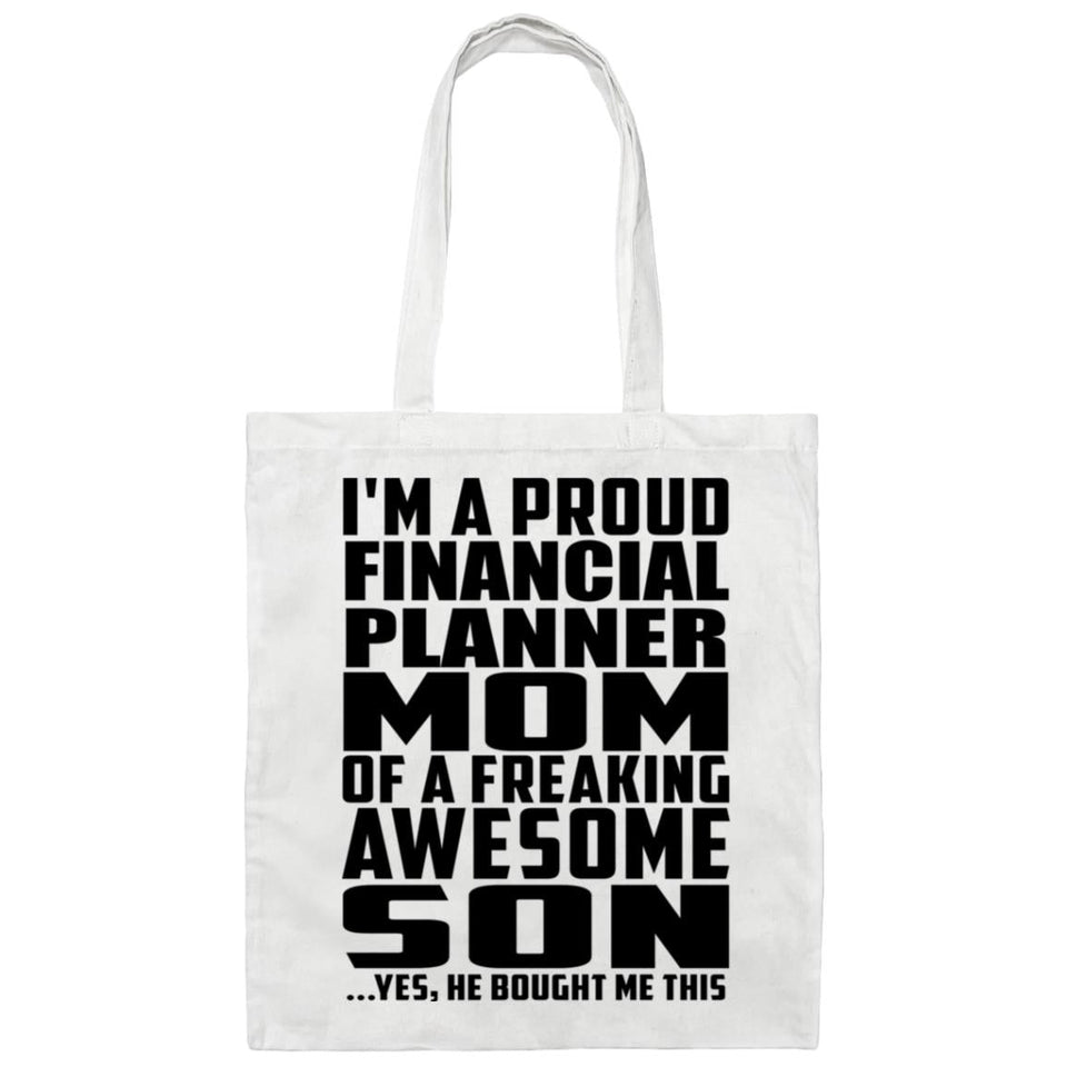 Proud Financial Planner Mom Of Awesome Son - Tote Bag White