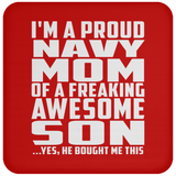 Proud Navy Mom Of Awesome Son - Drink Coaster