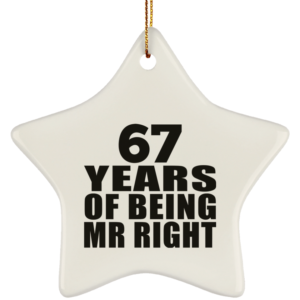 67th Anniversary 67 Years Of Being Mr Right - Star Ornament