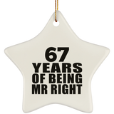 67th Anniversary 67 Years Of Being Mr Right - Star Ornament