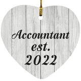 Accountant Established Est. 2022 - Heart Ornament F
