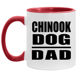 Chinook Dog Dad - 11oz Accent Mug Red