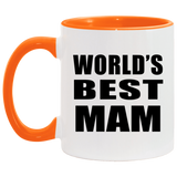 World's Best Mam - 11oz Accent Mug Orange