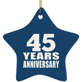 45th Anniversary 45 Years - Star Ornament