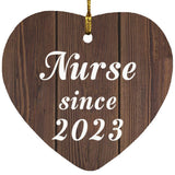 Nurse Since 2023 - Heart Ornament D
