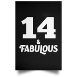 14th Birthday 14 & Fabulous - Poster Portrait
