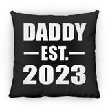 Daddy Established EST. 2023 - Throw Pillow Black