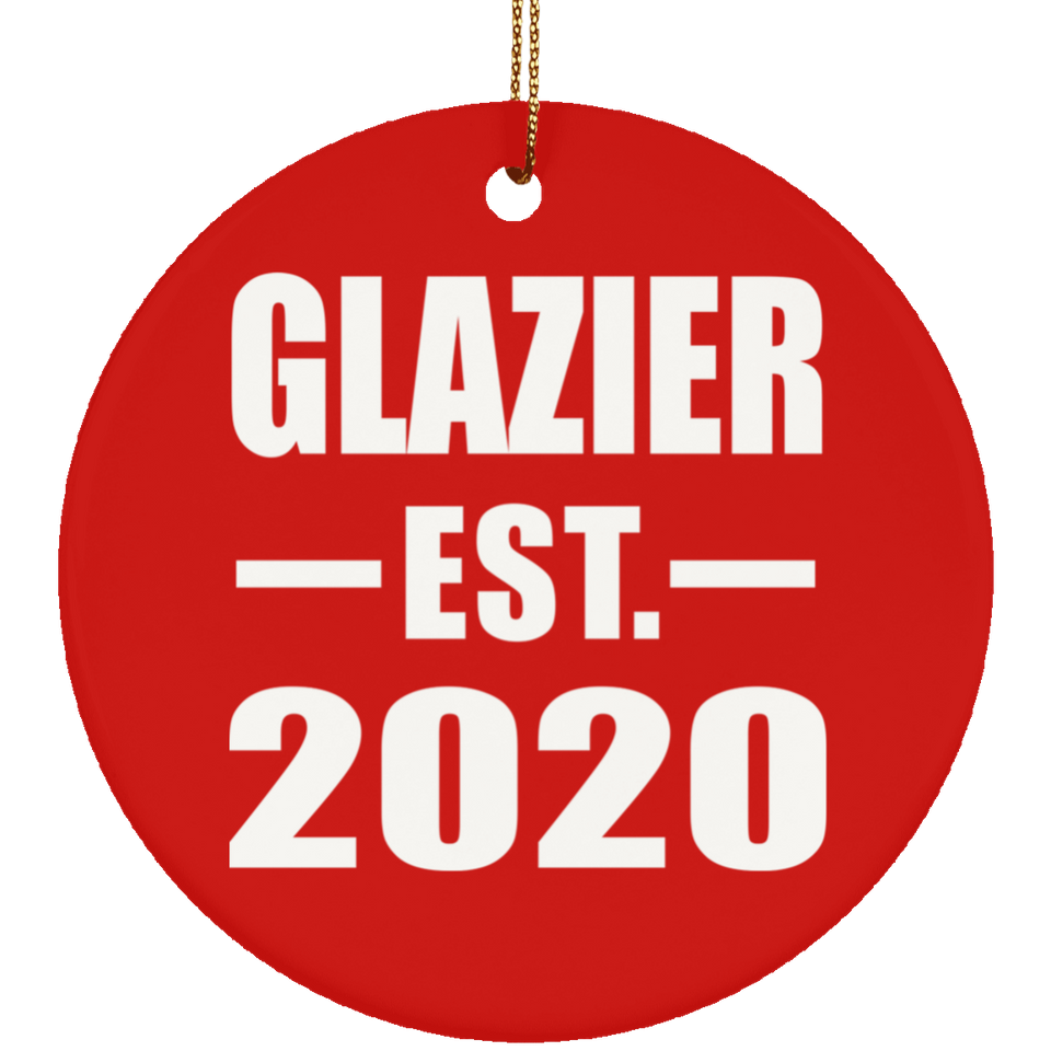 Glazier Established EST. 2020 - Circle Ornament