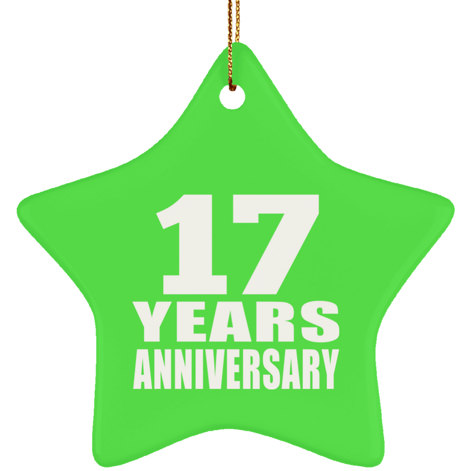 17th Anniversary 17 Years - Star Ornament
