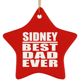 Sidney Best Dad Ever - Star Ornament