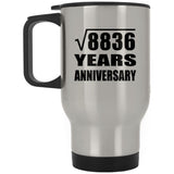 94th Anniversary Square Root of 8836 Years Anniversary - Silver Travel Mug