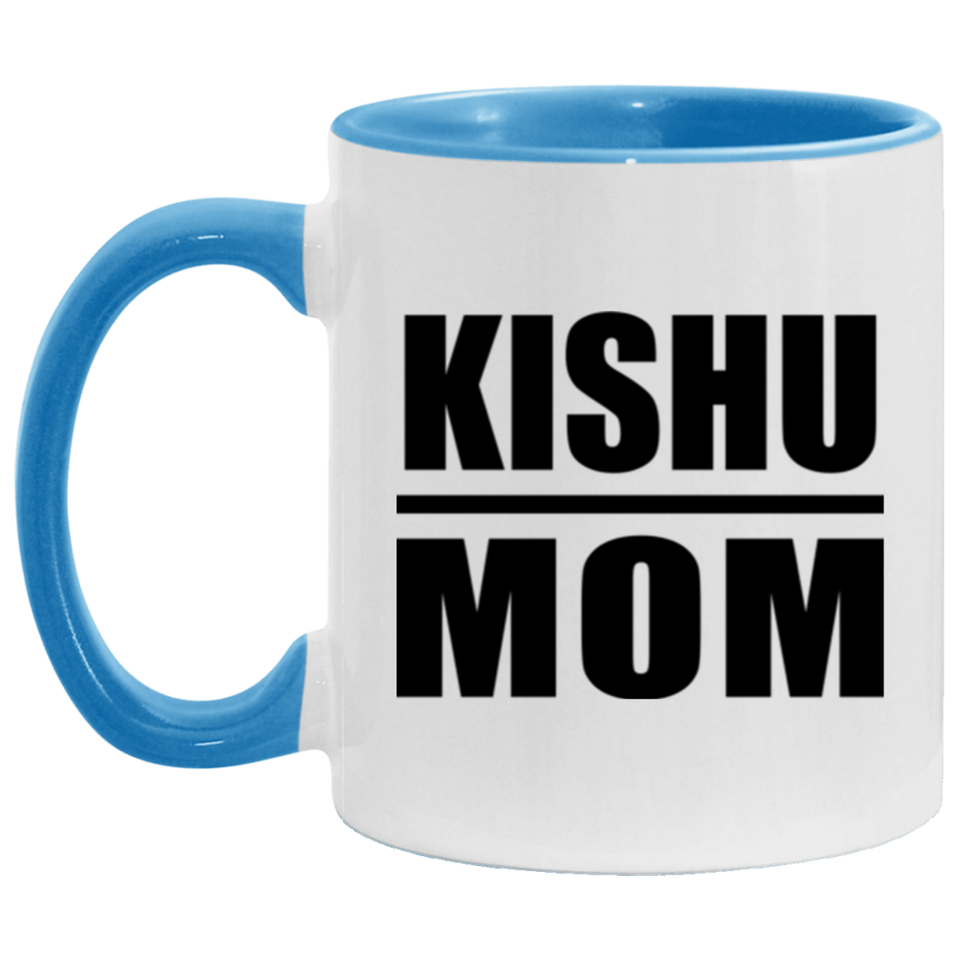 Kishu Mom - 11oz Accent Mug Blue