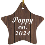 Poppy Established Est. 2024 - Star Ornament D