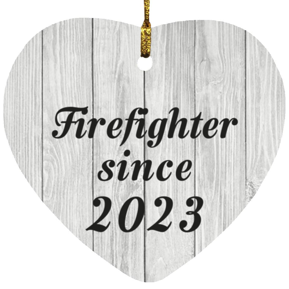 Firefighter Since 2023 - Heart Ornament F