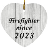 Firefighter Since 2023 - Heart Ornament F