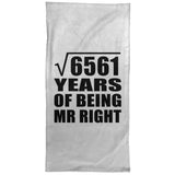 81st Anniversary Square Root of 6561 Years of Being Mr Right - Hand Towel
