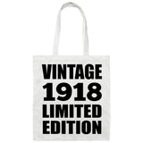 106th Birthday Vintage 1918 Limited Edition - Tote Bag White