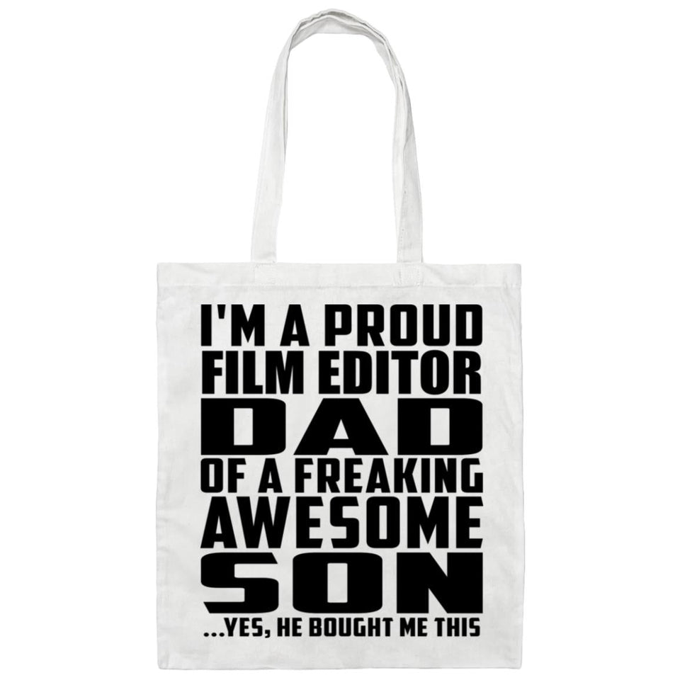 Proud Film Editor Dad Of Awesome Son - Tote Bag White