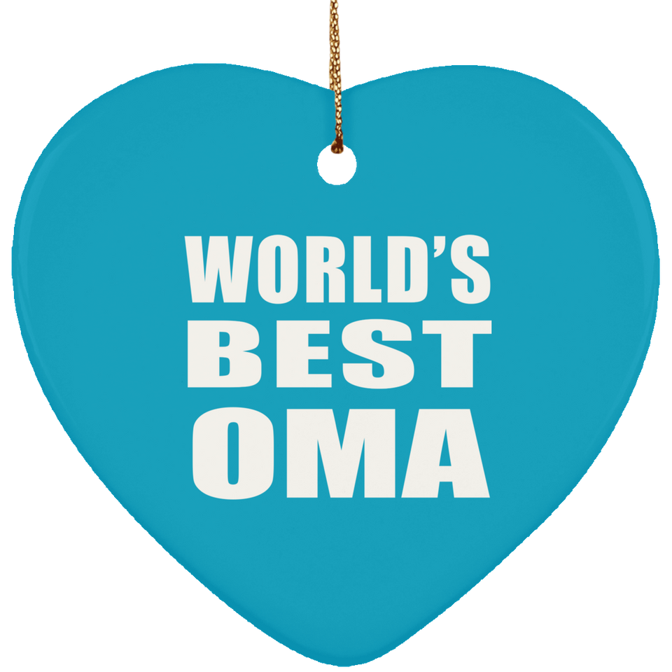 World's Best Oma - Heart Ornament
