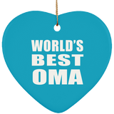 World's Best Oma - Heart Ornament