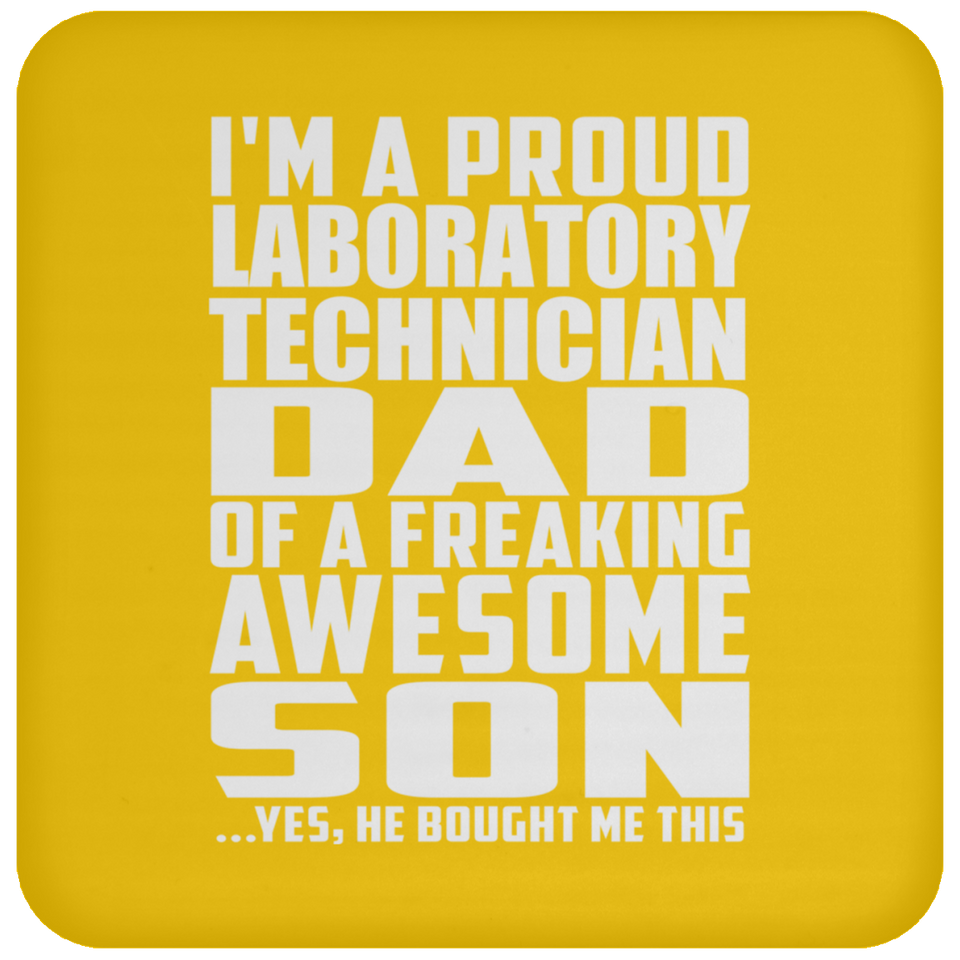 Proud Laboratory Technician Dad Of Awesome Son - Drink Coaster