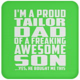 Proud Tailor Dad Of Awesome Son - Drink Coaster