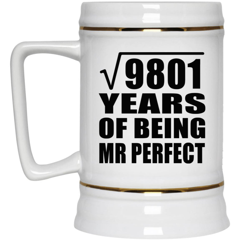 99th Anniversary Square Root of 9801 Years of Mr Perfect - Beer Stein