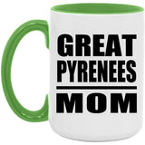 Great Pyrenees Mom - 15oz Accent Mug Green