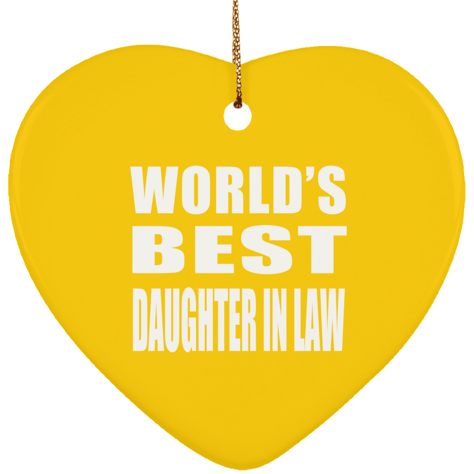 World's Best Daughter In Law - Heart Ornament