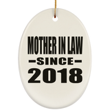 Mother In Law Since 2018 - Oval Ornament