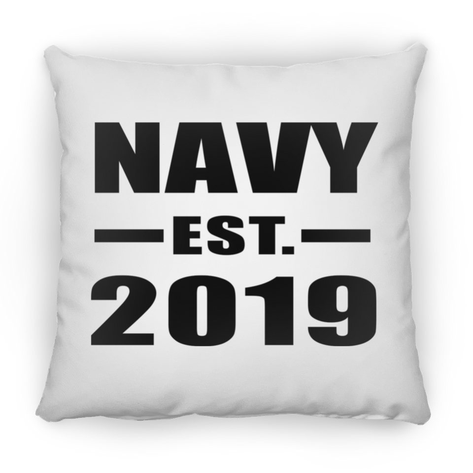 Navy Established EST. 2019 - Throw Pillow