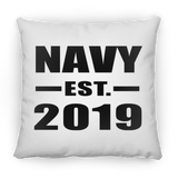 Navy Established EST. 2019 - Throw Pillow