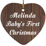 Melinda Baby's First Christmas - Heart Ornament D
