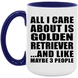 All I Care About Is Golden Retriever - 15oz Accent Mug Purple