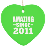 13th Birthday Amazing Since 2011 - Heart Ornament