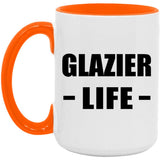 Glazier Life - 15oz Accent Mug Orange