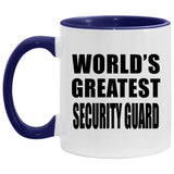 World's Greatest Security Guard - 11oz Accent Mug Purple