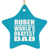 Ruben World's Okayest Dad - Star Ornament